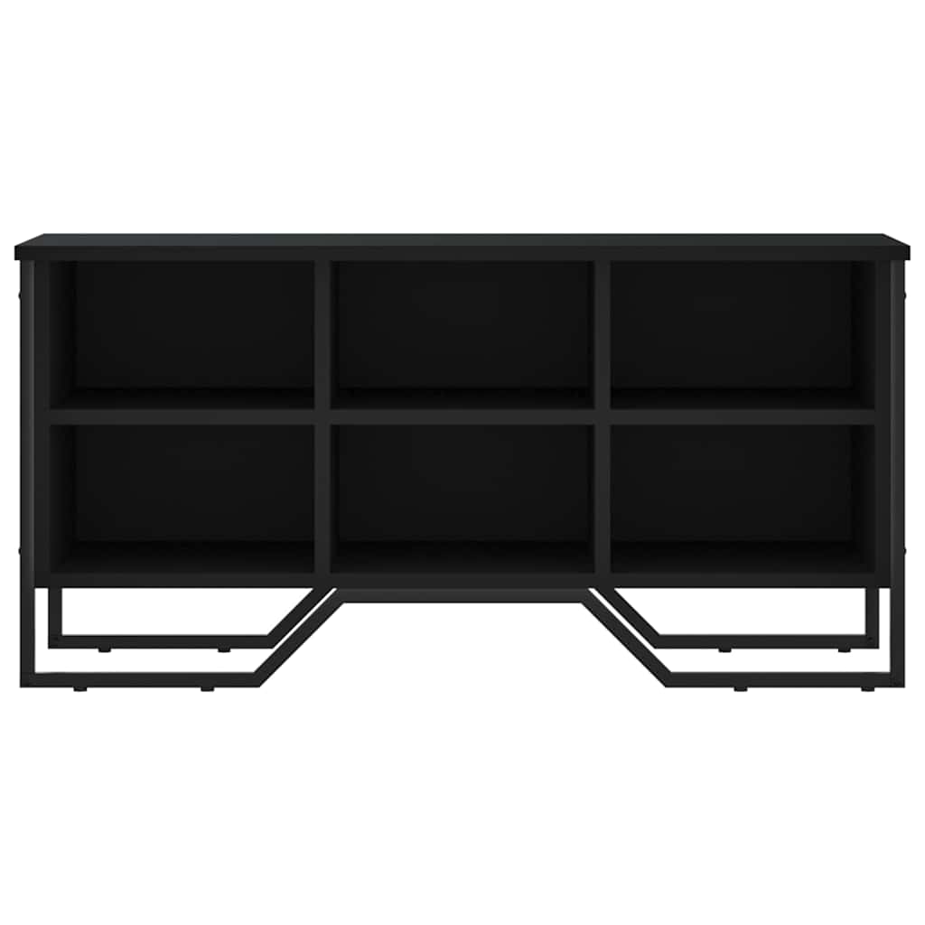 fekete szerelt fa cipőszekrény 90 x 38 x 45,5 cm