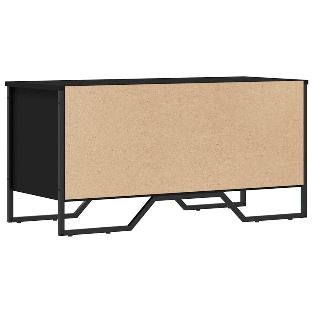 fekete szerelt fa cipőszekrény 90 x 38 x 45,5 cm