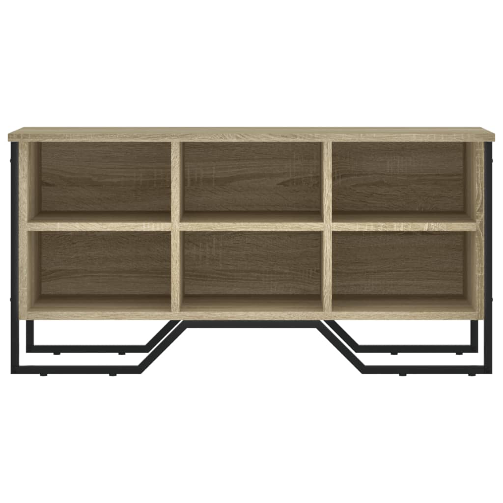 sonoma tölgy színű szerelt fa cipőszekrény 90 x 38 x 45,5 cm