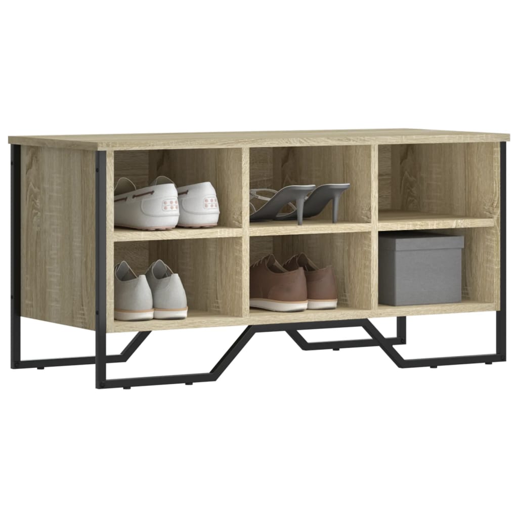 sonoma tölgy színű szerelt fa cipőszekrény 90 x 38 x 45,5 cm