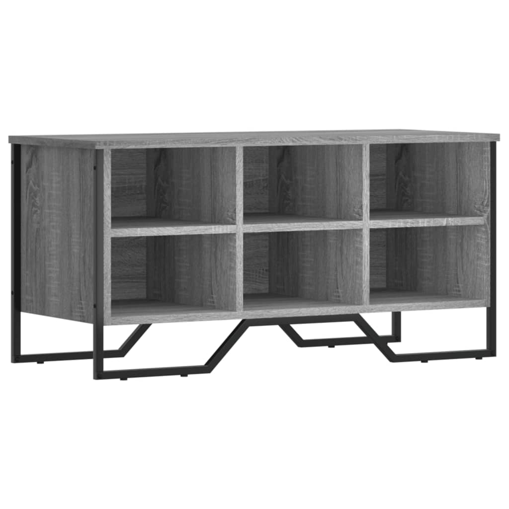 szürke sonoma színű szerelt fa cipőszekrény 90 x 38 x 45,5 cm