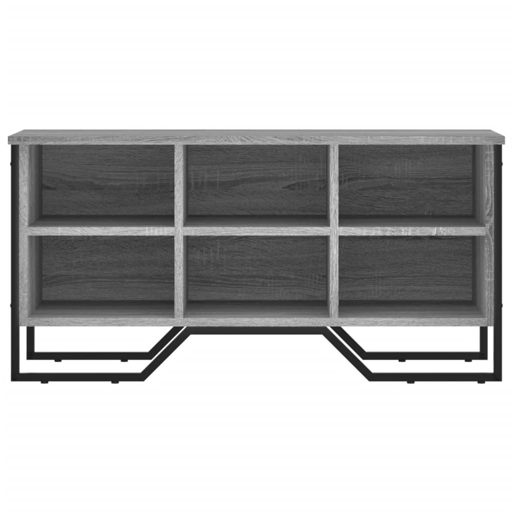 szürke sonoma színű szerelt fa cipőszekrény 90 x 38 x 45,5 cm