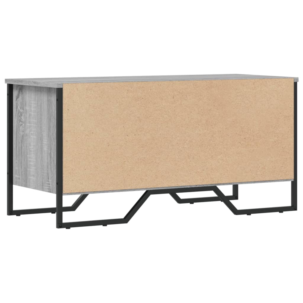 szürke sonoma színű szerelt fa cipőszekrény 90 x 38 x 45,5 cm