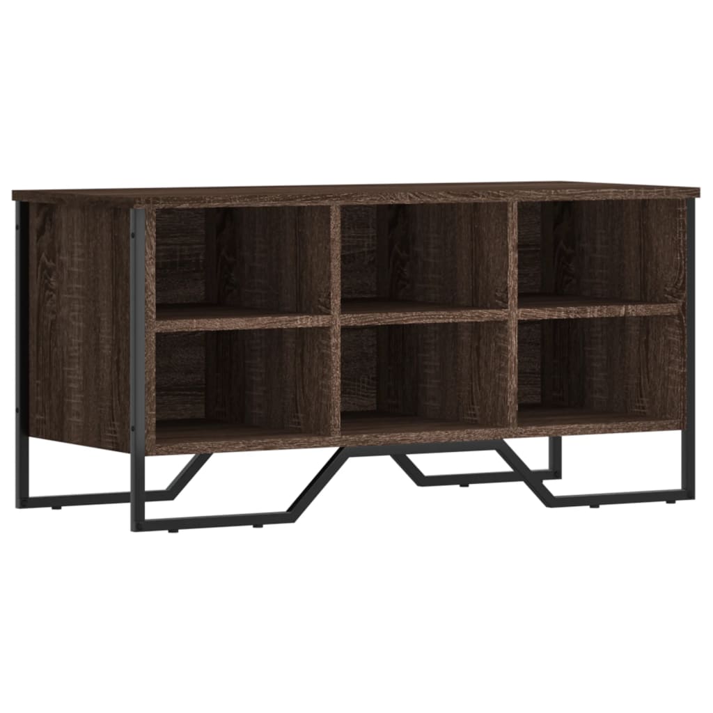 barna tölgy színű szerelt fa cipőszekrény 90 x 38 x 45,5 cm