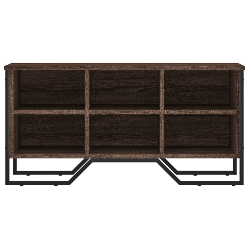 barna tölgy színű szerelt fa cipőszekrény 90 x 38 x 45,5 cm