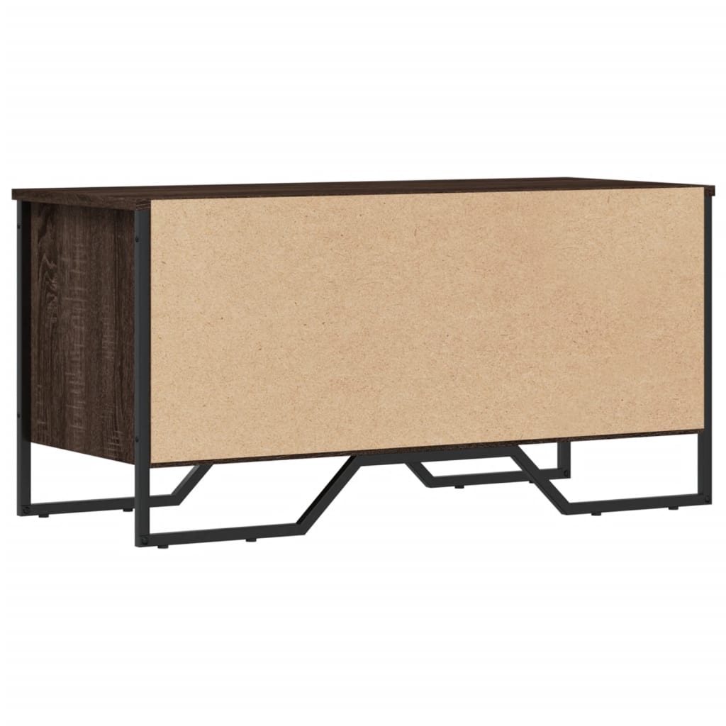 barna tölgy színű szerelt fa cipőszekrény 90 x 38 x 45,5 cm