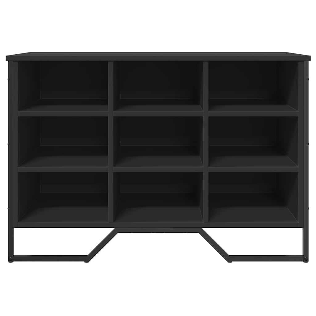 fekete szerelt fa cipőszekrény 90 x 38 x 61,5 cm
