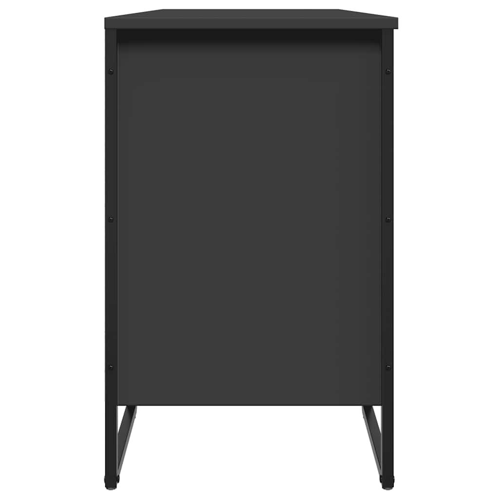 fekete szerelt fa cipőszekrény 90 x 38 x 61,5 cm