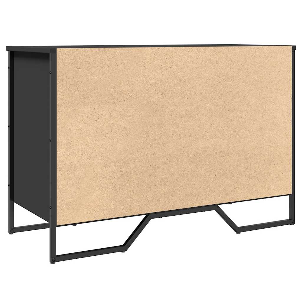 fekete szerelt fa cipőszekrény 90 x 38 x 61,5 cm