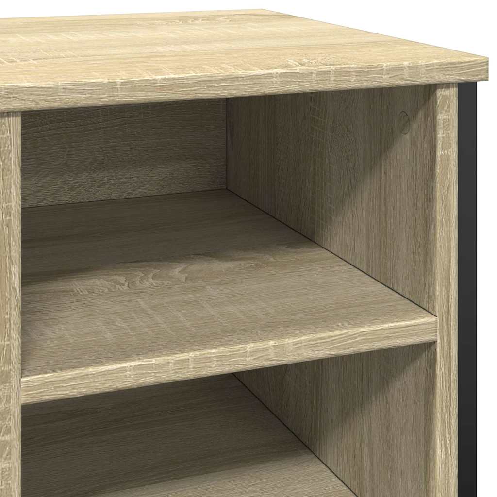 sonoma tölgy színű szerelt fa cipőszekrény 90 x 38 x 61,5 cm