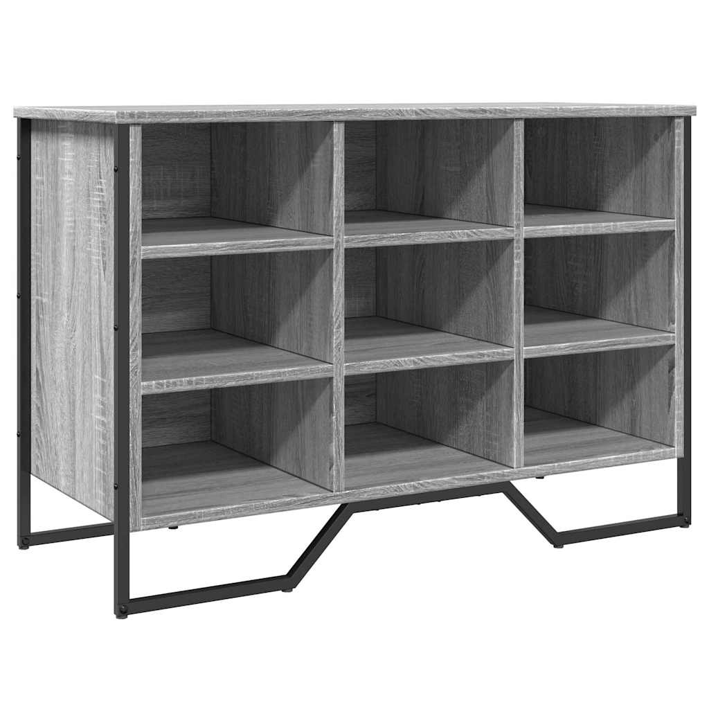 szürke sonoma színű szerelt fa cipőszekrény 90 x 38 x 61,5 cm