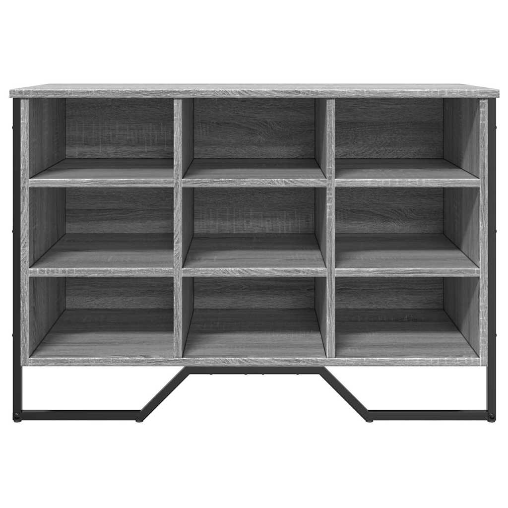 szürke sonoma színű szerelt fa cipőszekrény 90 x 38 x 61,5 cm