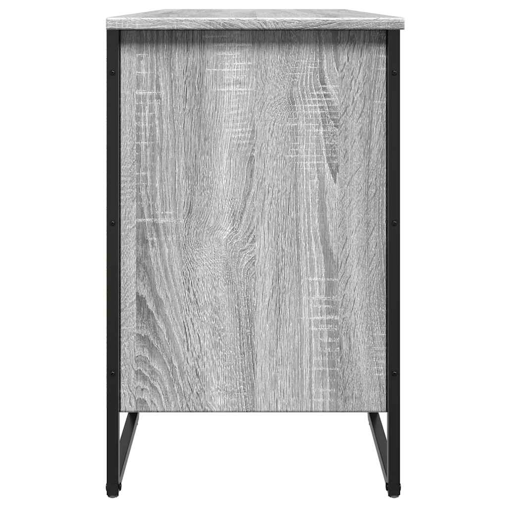szürke sonoma színű szerelt fa cipőszekrény 90 x 38 x 61,5 cm