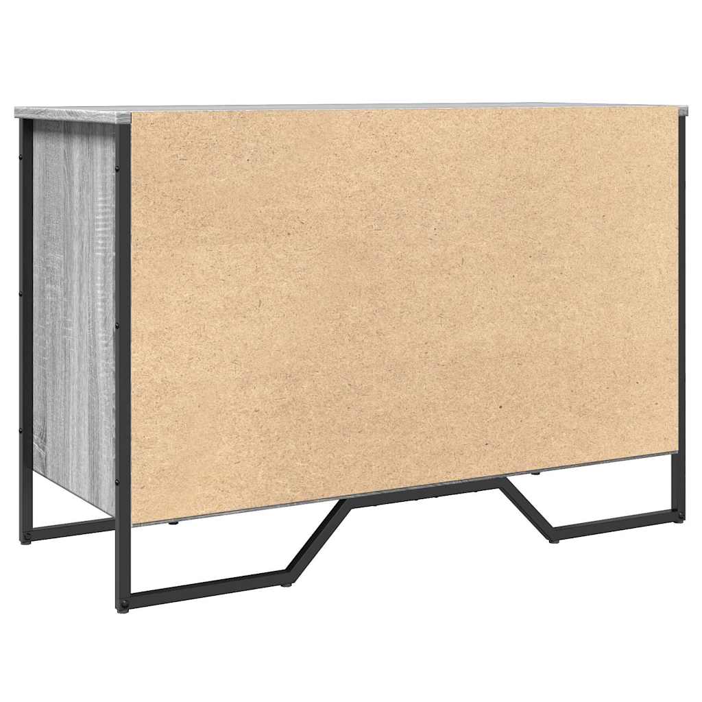 szürke sonoma színű szerelt fa cipőszekrény 90 x 38 x 61,5 cm