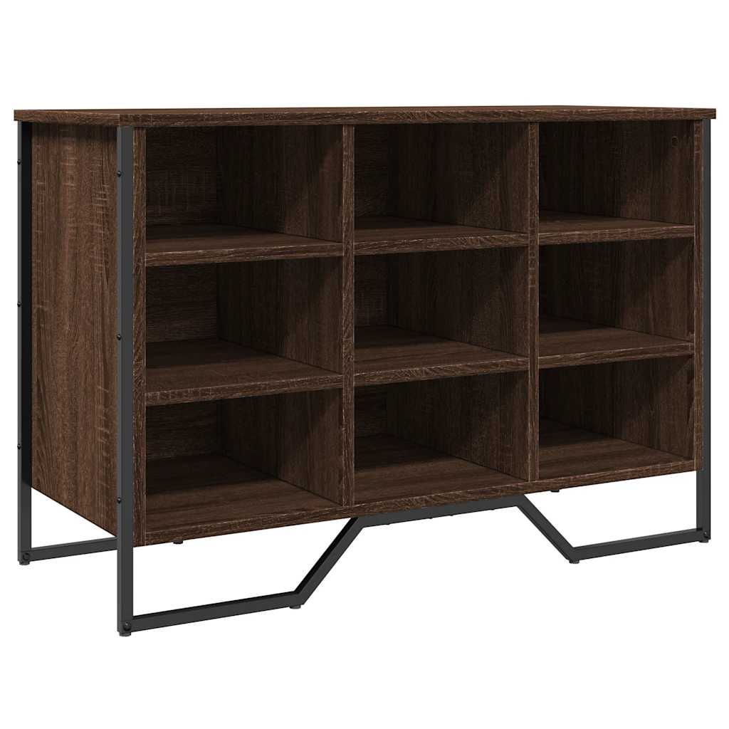 barna tölgy színű szerelt fa cipősszekrény 90 x 38 x 61,5 cm