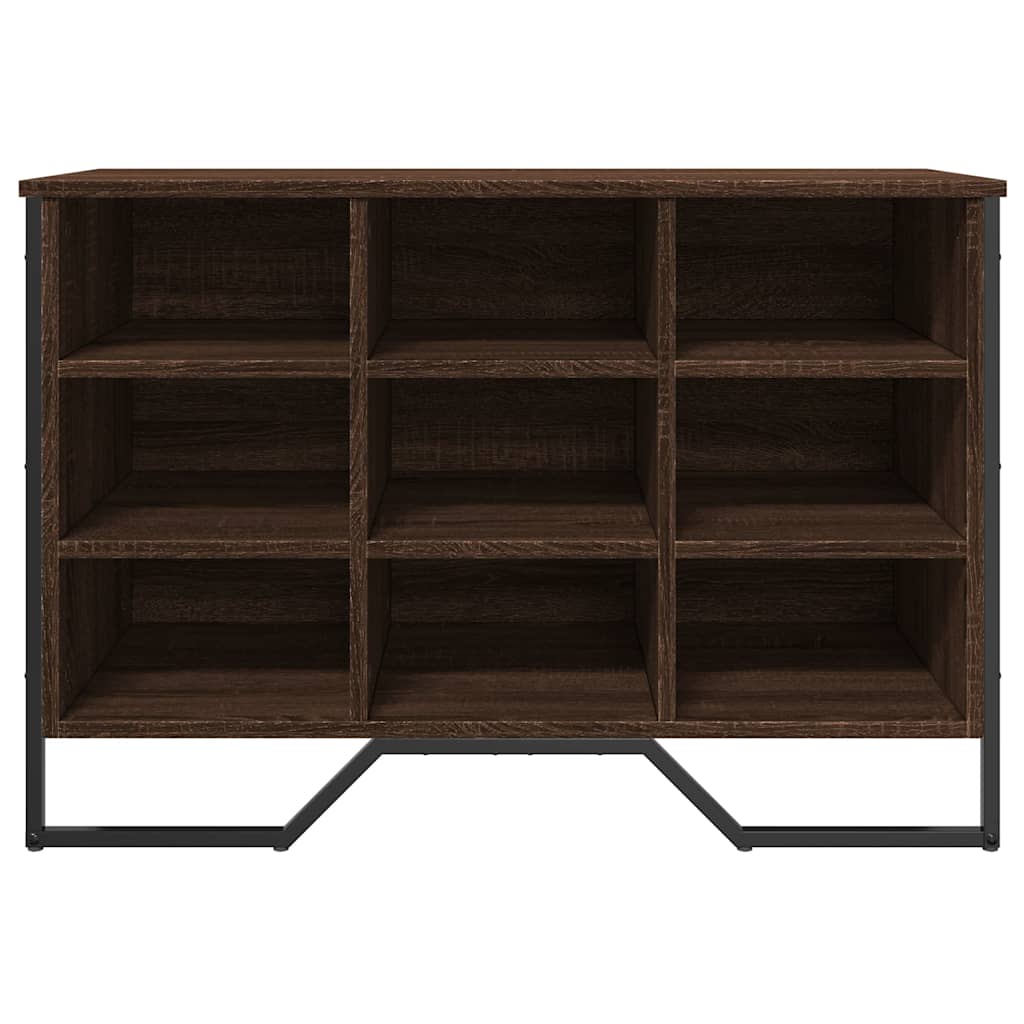 barna tölgy színű szerelt fa cipősszekrény 90 x 38 x 61,5 cm