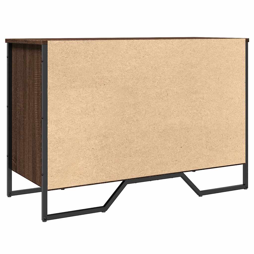 barna tölgy színű szerelt fa cipősszekrény 90 x 38 x 61,5 cm