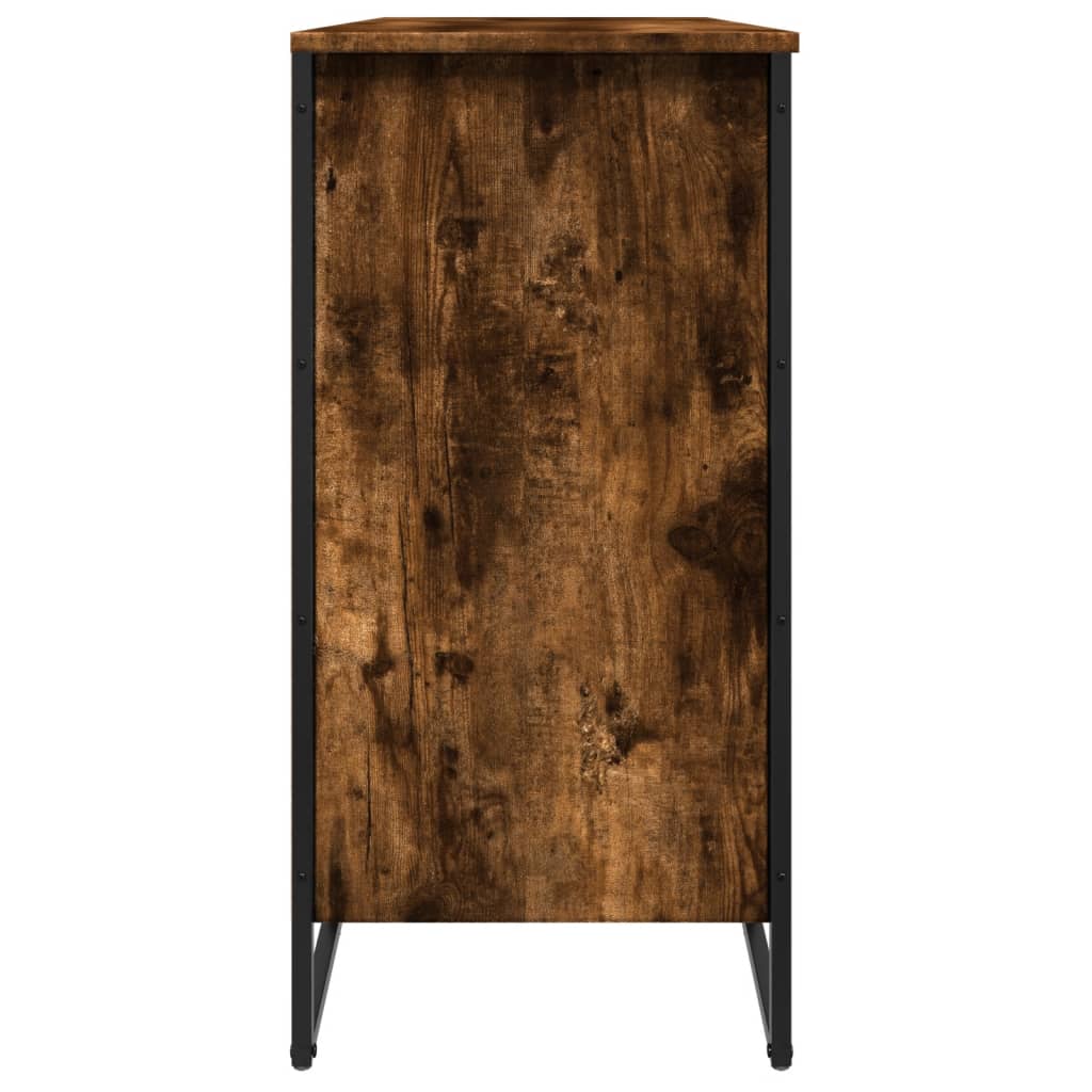 füstös tölgy színű szerelt fa cipőszekrény 80 x 38 x 78 cm