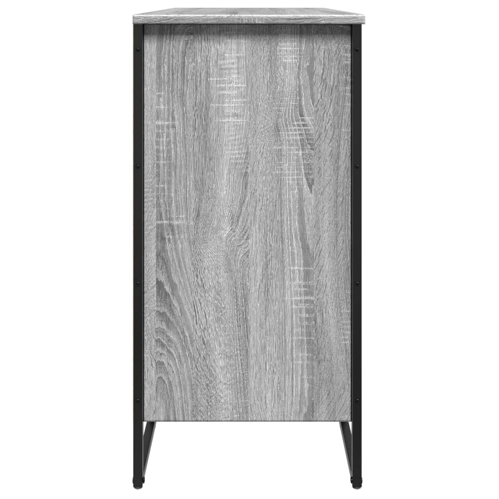 szürke sonoma színű szerelt fa cipőszekrény 80 x 38 x 78 cm