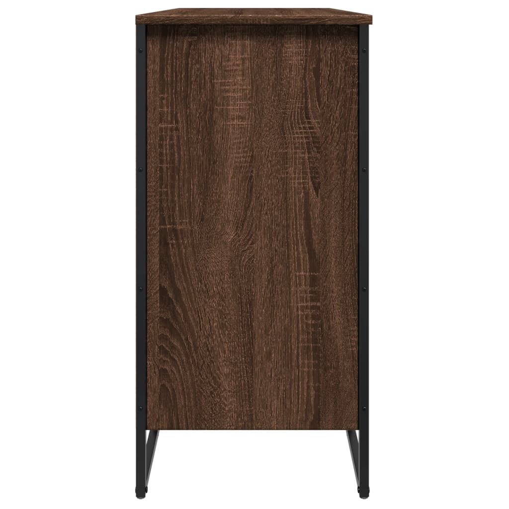 barna tölgy színű szerelt fa cipősszekrény 80 x 38 x 78 cm