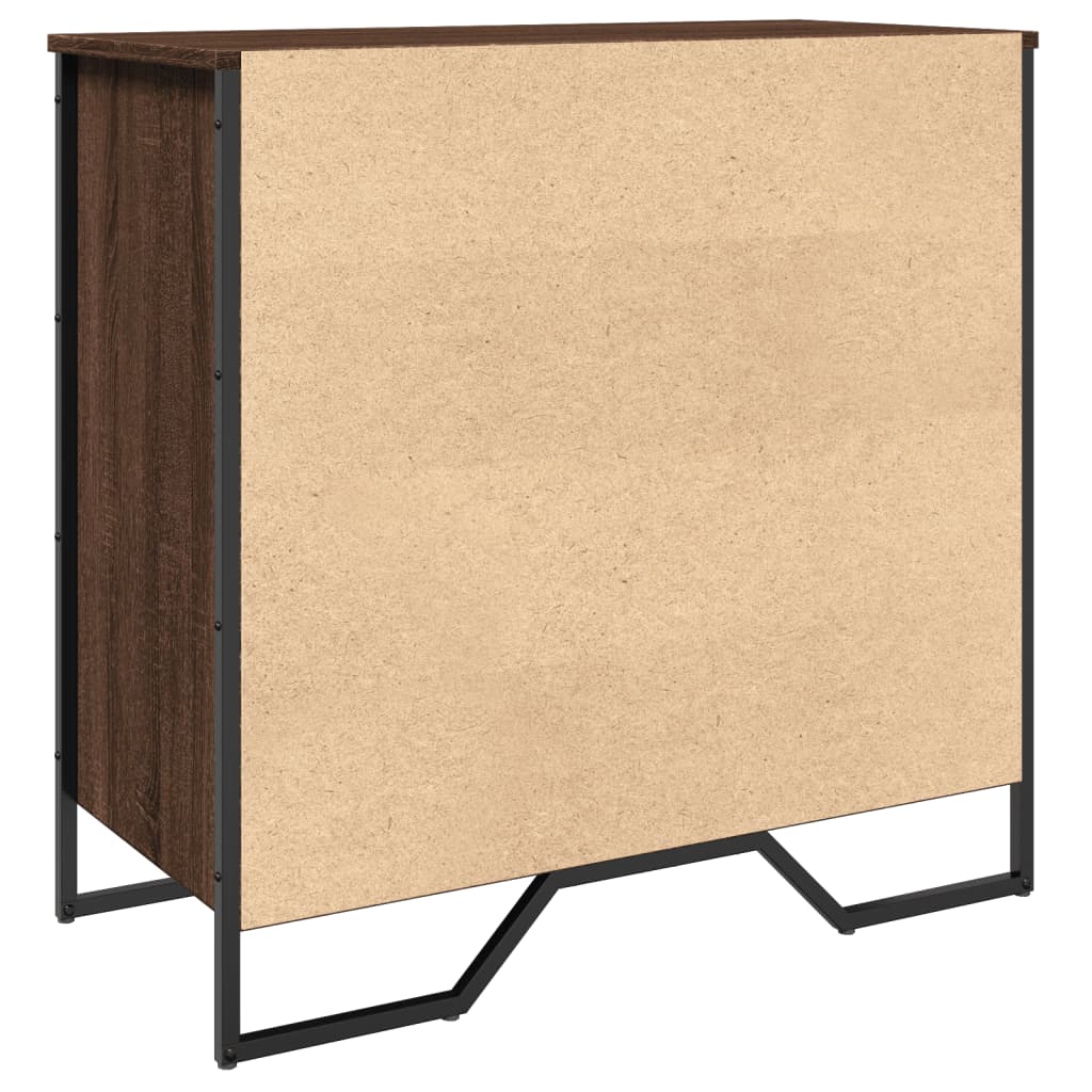 barna tölgy színű szerelt fa cipősszekrény 80 x 38 x 78 cm
