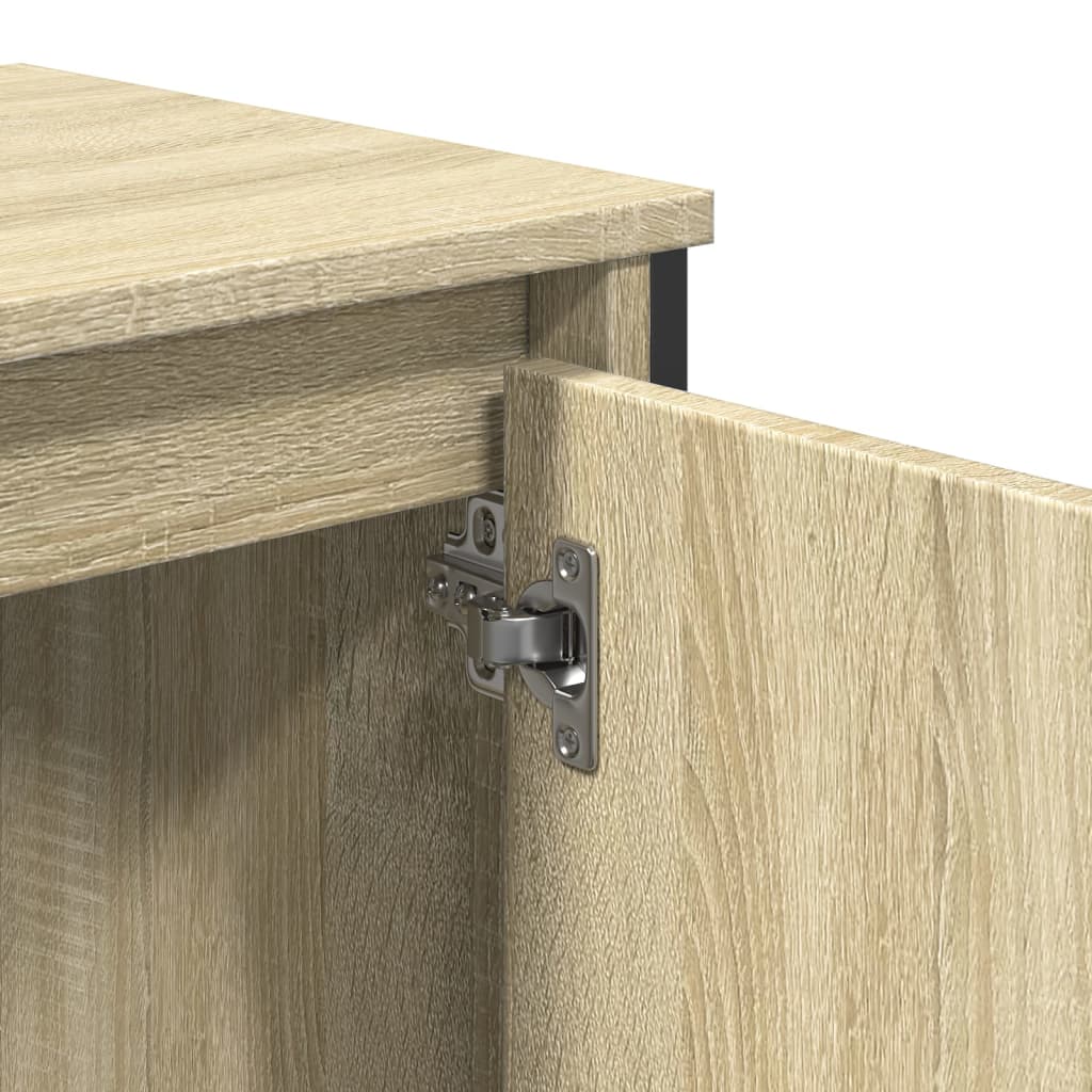 sonoma tölgy szerelt fa fürdőszobai mosdószekrény 60x35x60 cm