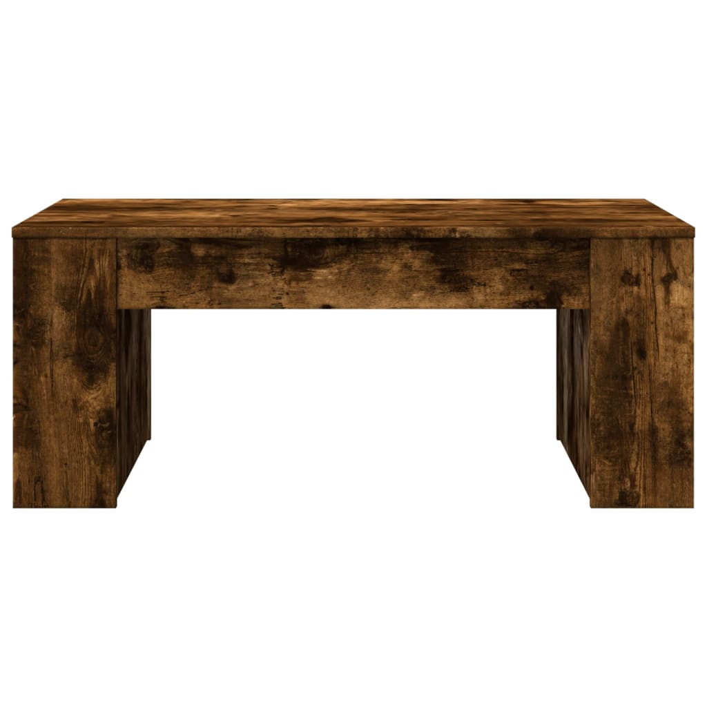 füstös tölgy színű szerelt fa dohányzóasztal 102 x 55 x 42 cm