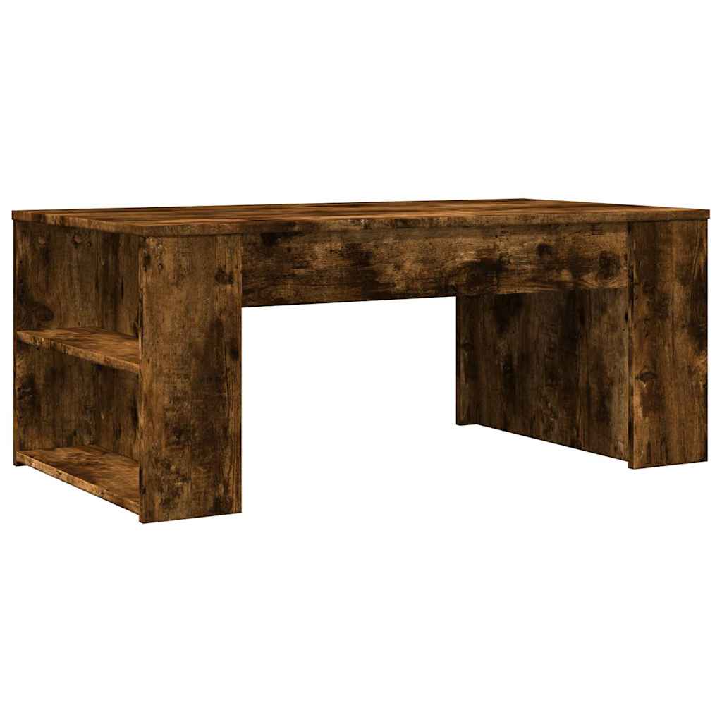 füstös tölgy színű szerelt fa dohányzóasztal 102 x 55 x 42 cm