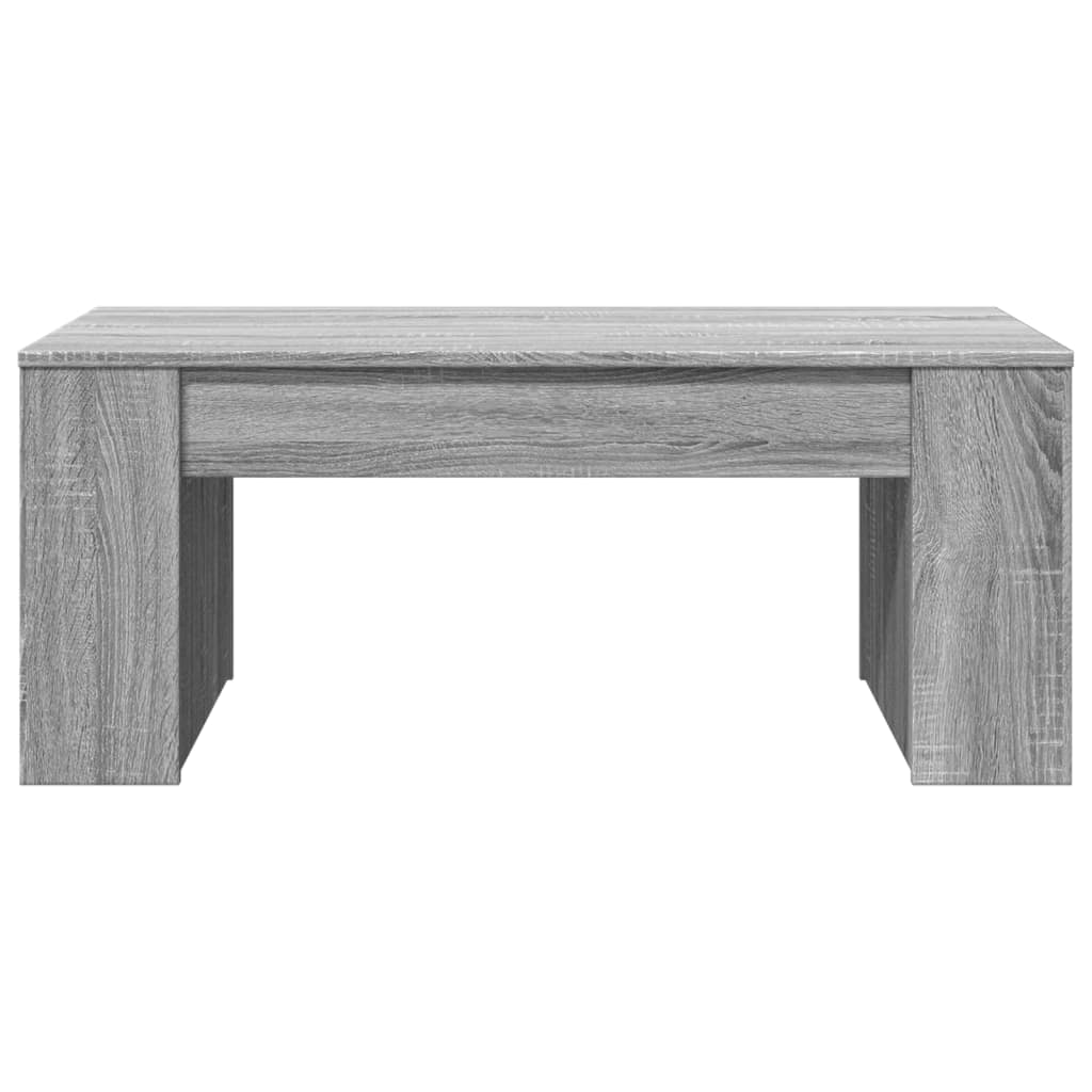 szürke sonoma színű szerelt fa dohányzóasztal 102 x 55 x 42 cm