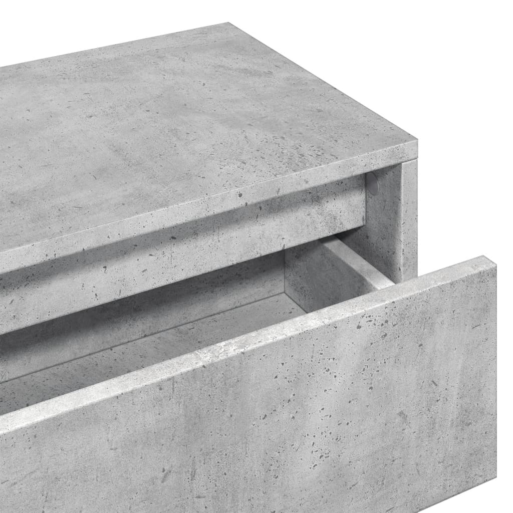 4 részes betonszürke szerelt fa előszobai bútorgarnitúra