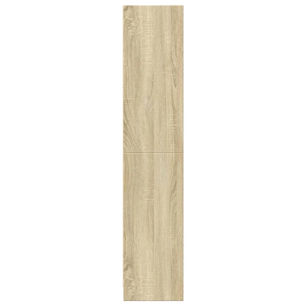 sonoma tölgy színű szerelt fa könyvszekrény 57x28,5x107,5 cm