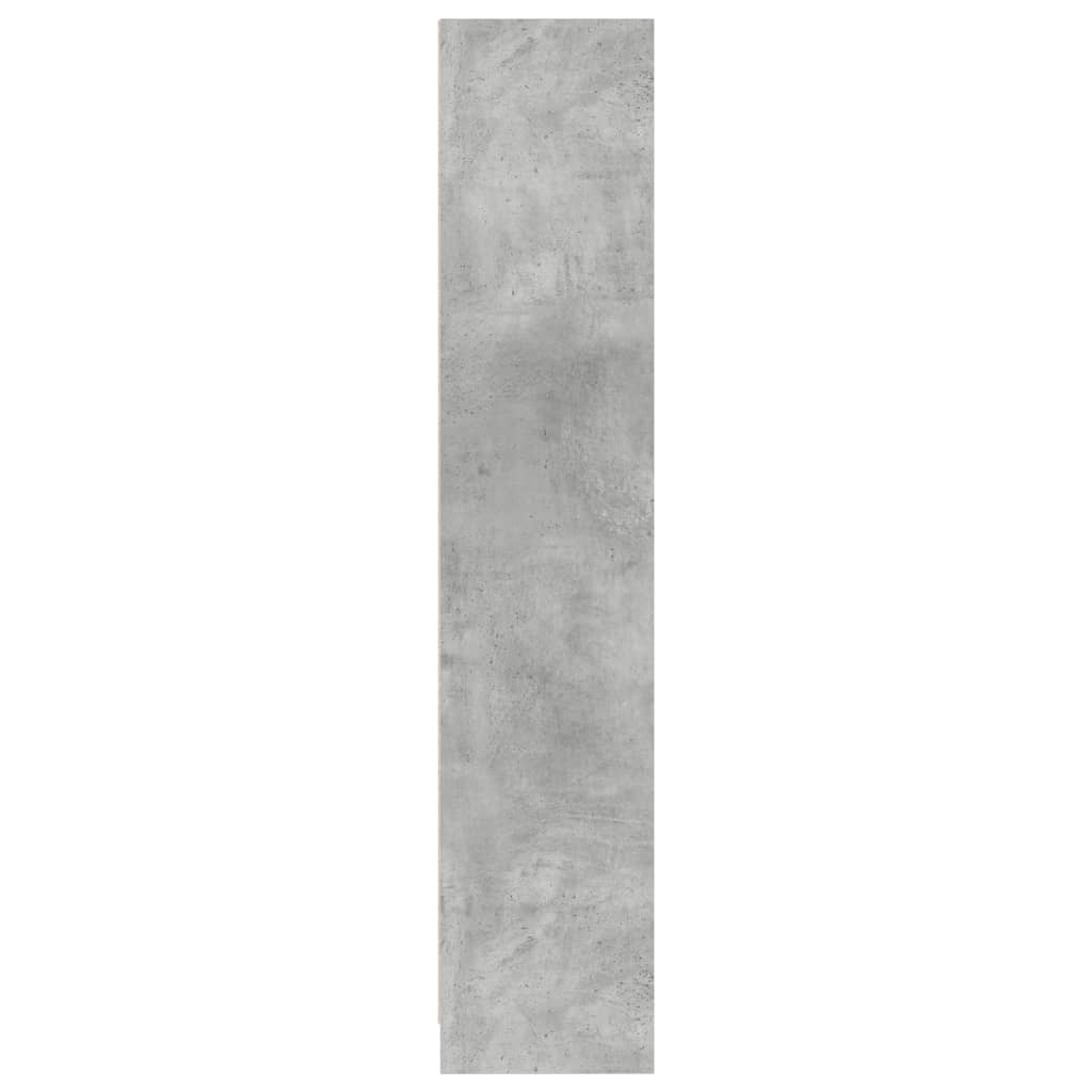 betonszürke szerelt fa könyvespolc 57 x 28,5 x 107,5 cm