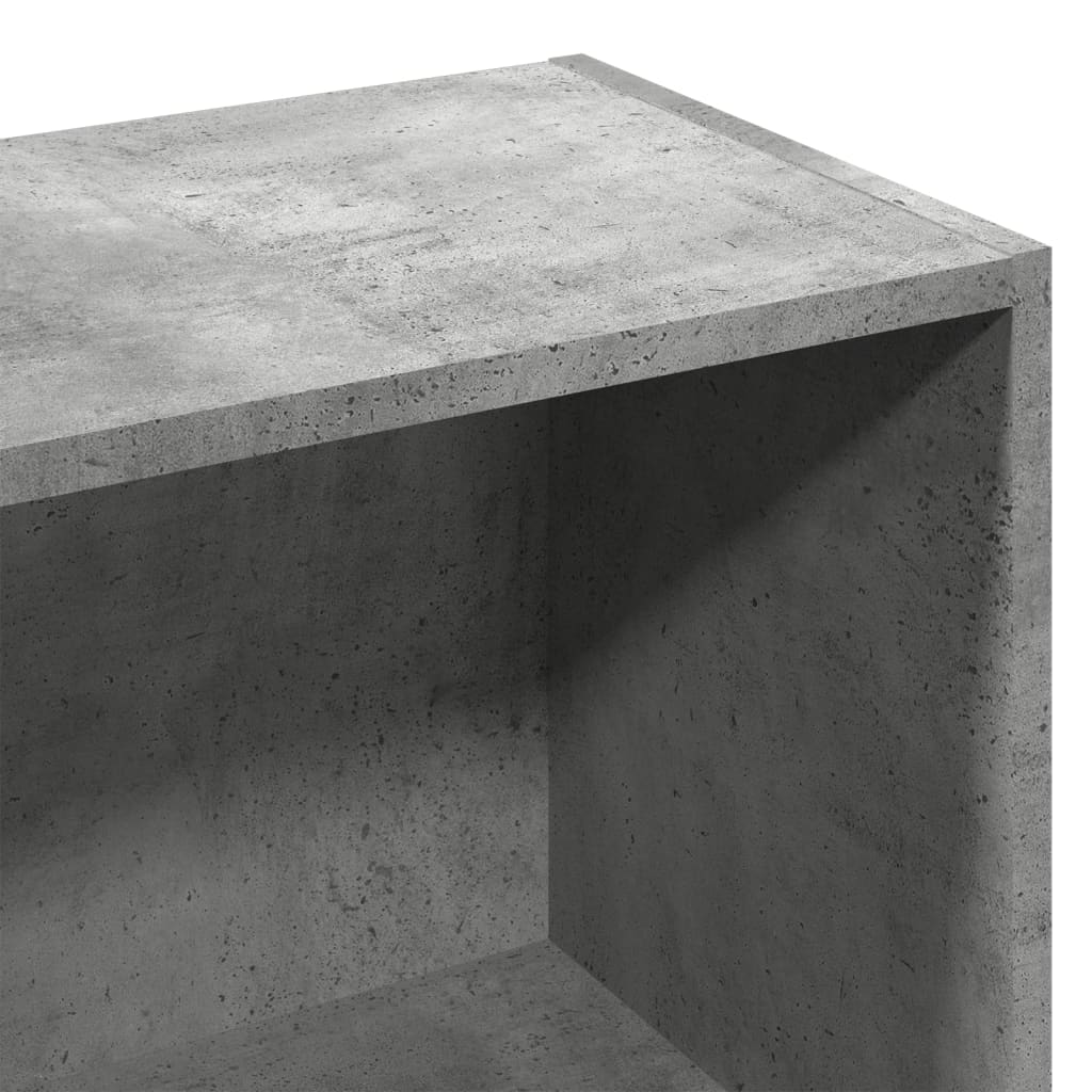 betonszürke szerelt fa könyvespolc 57 x 28,5 x 107,5 cm