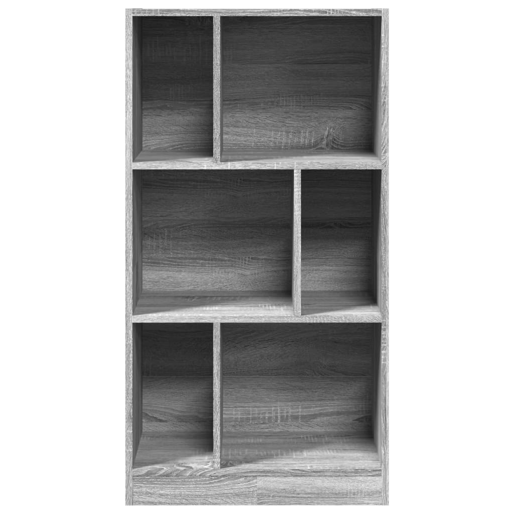 szürke sonoma színű szerelt fa könyvespolc 57 x 28,5 x 107,5 cm