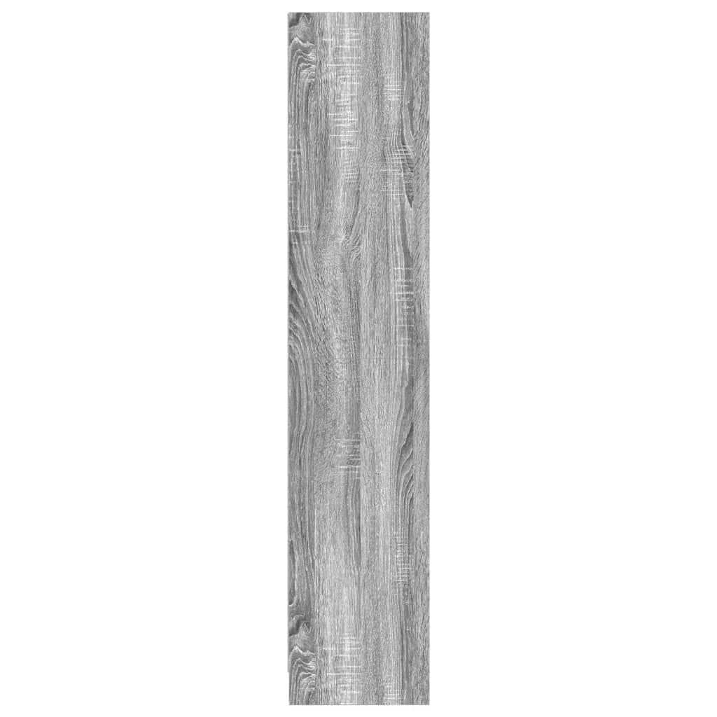 szürke sonoma színű szerelt fa könyvespolc 57 x 28,5 x 107,5 cm