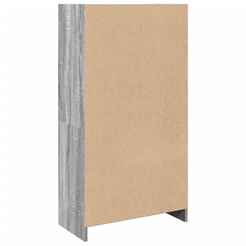 szürke sonoma színű szerelt fa könyvespolc 57 x 28,5 x 107,5 cm