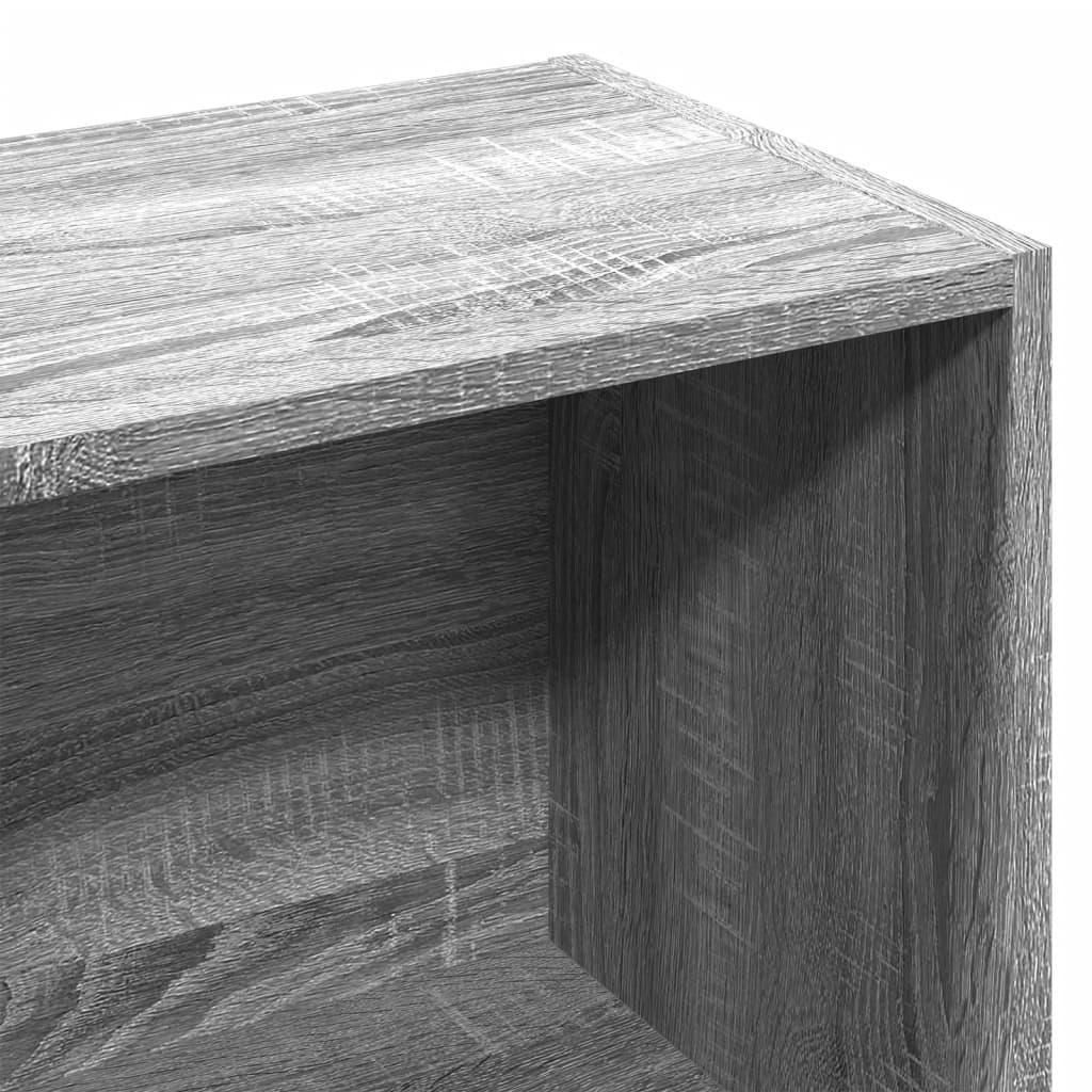 szürke sonoma színű szerelt fa könyvespolc 57 x 28,5 x 107,5 cm