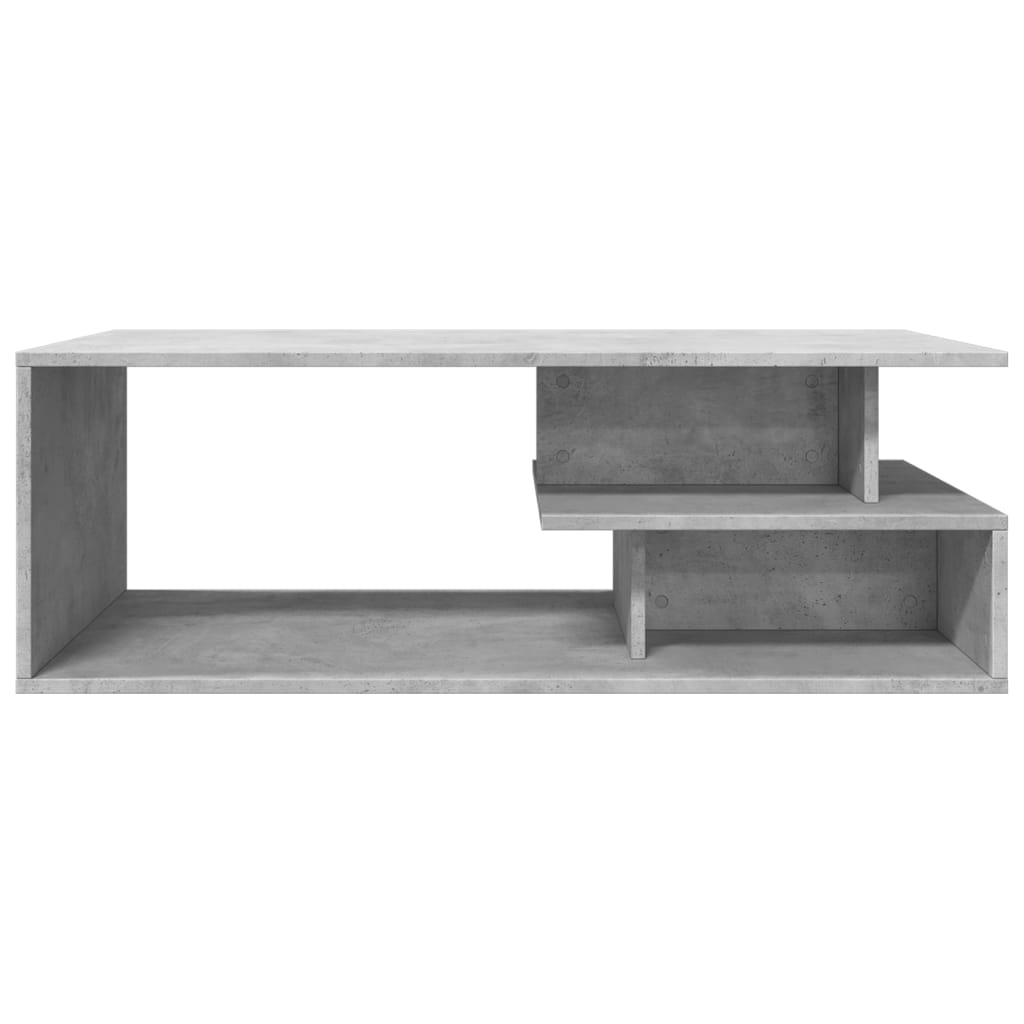 betonszürke szerelt fa dohányzóasztal 102x55x35 cm