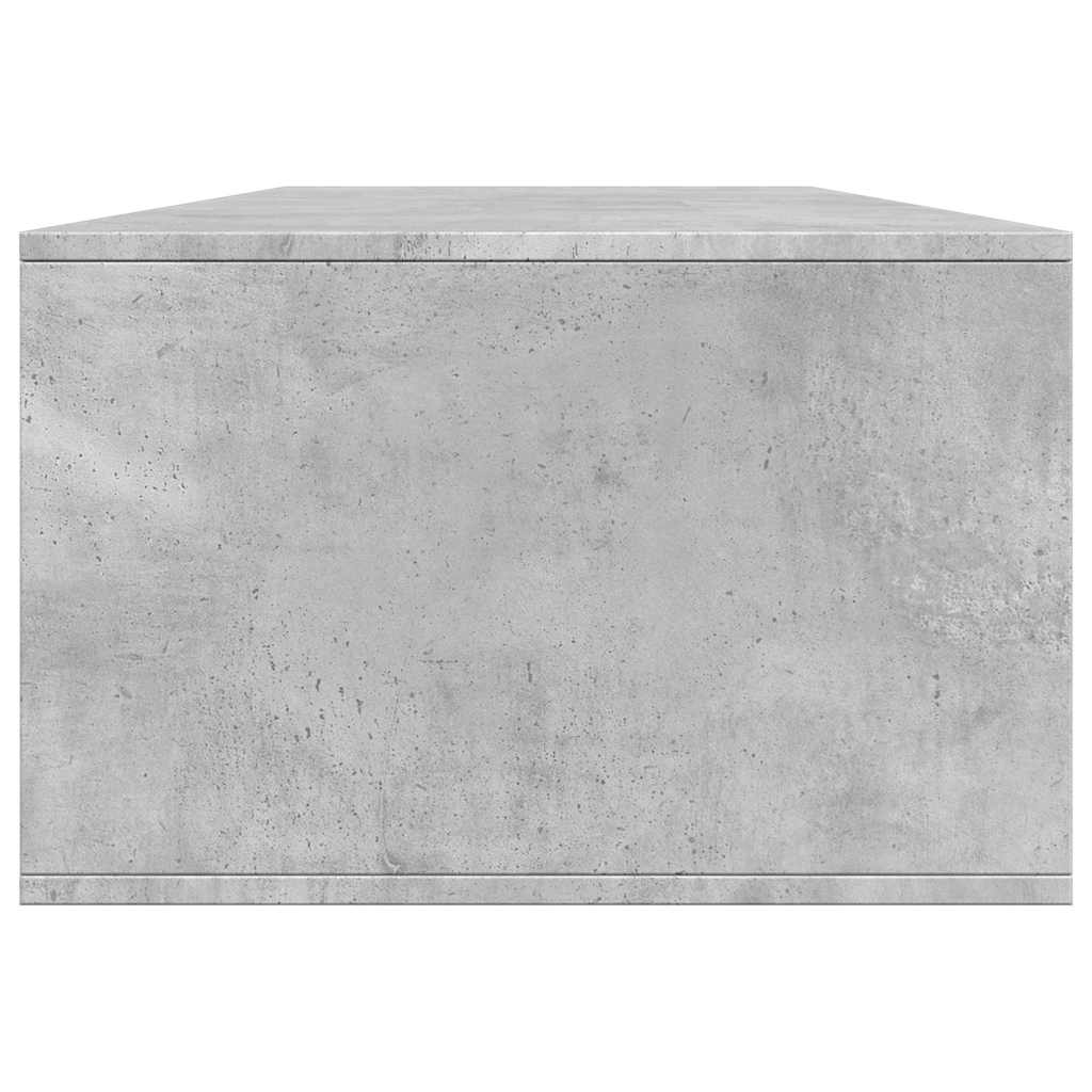 betonszürke szerelt fa dohányzóasztal 102x55x35 cm