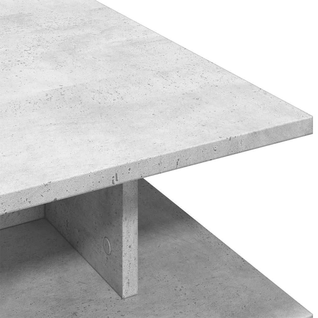 betonszürke szerelt fa dohányzóasztal 102x55x35 cm