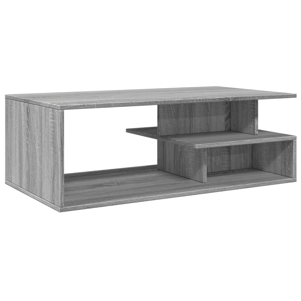 szürke sonoma szerelt fa dohányzóasztal 102x55x35 cm
