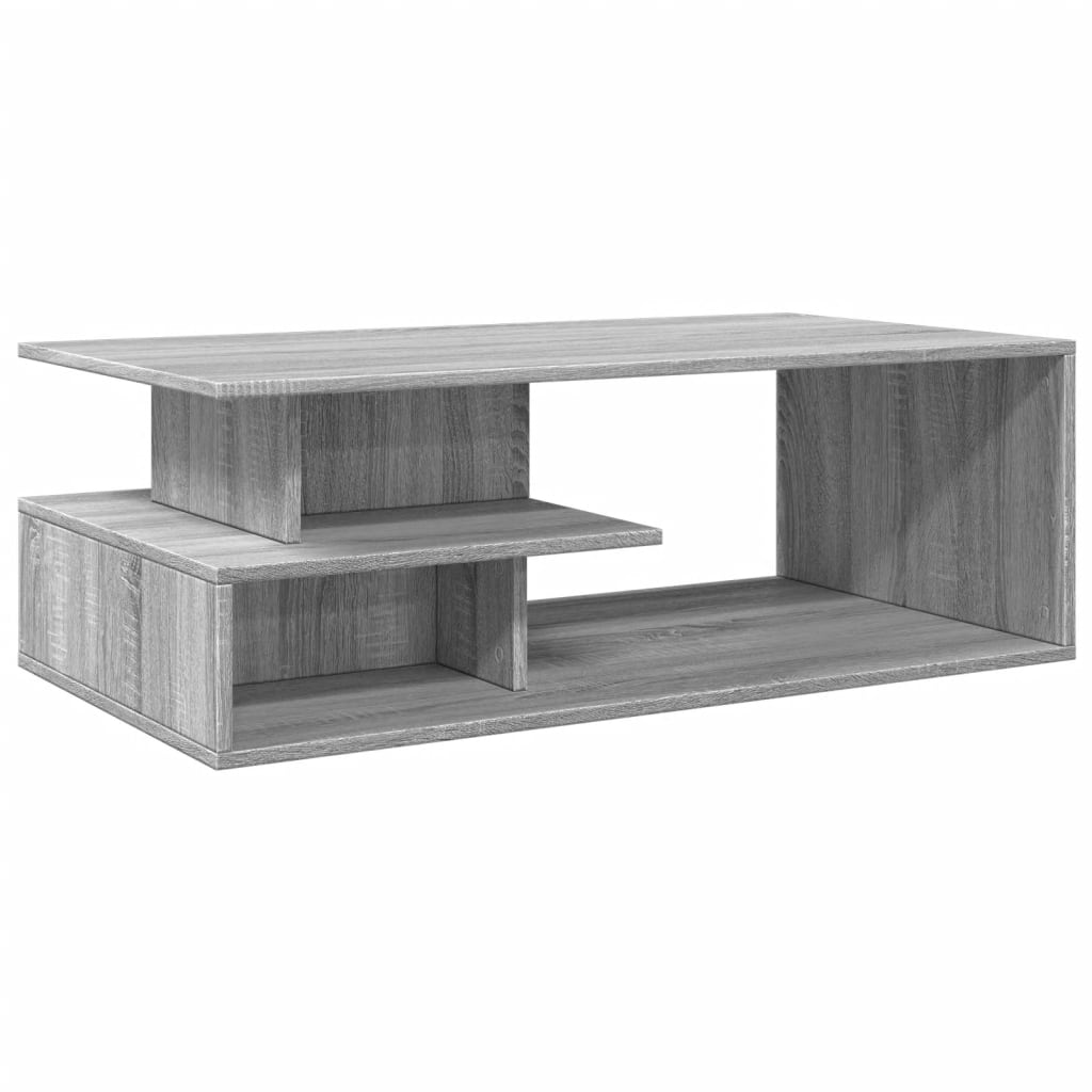 szürke sonoma szerelt fa dohányzóasztal 102x55x35 cm