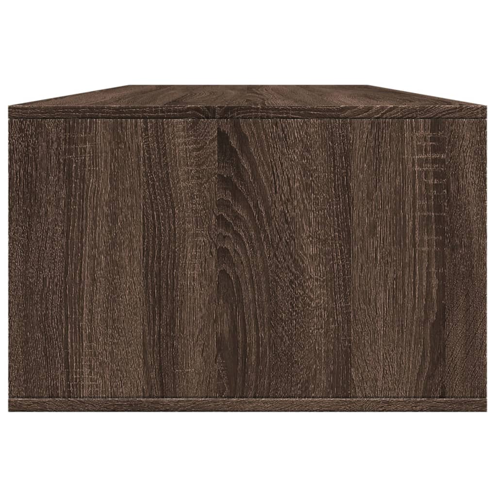 barna tölgyszínű szerelt fa dohányzóasztal 102x55x35 cm