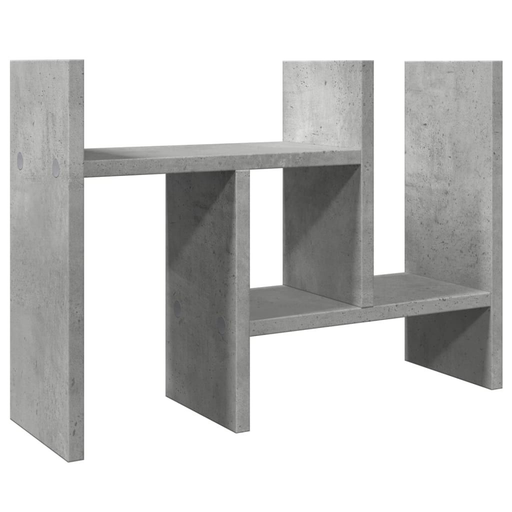 betonszürke szerelt fa asztali szervező 34,5 x 15,5 x 35,5 cm