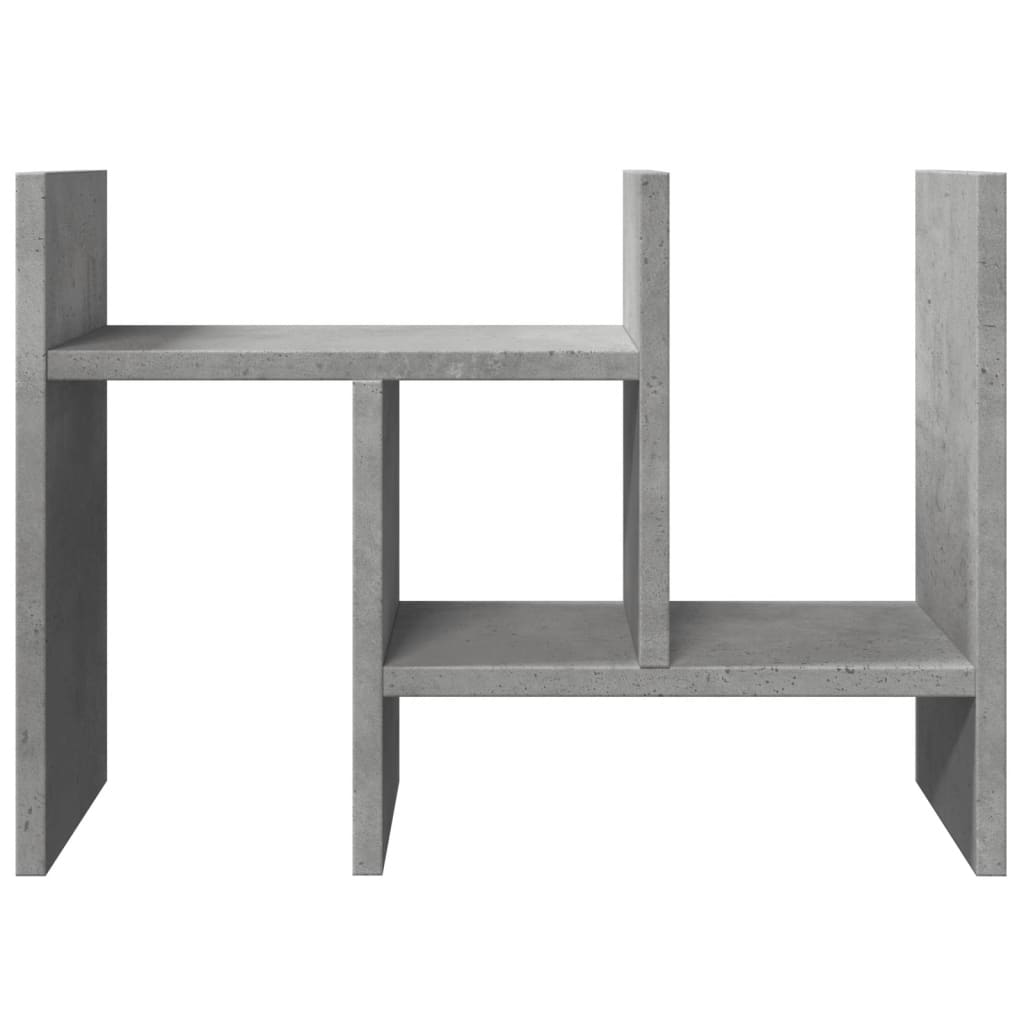 betonszürke szerelt fa asztali szervező 34,5 x 15,5 x 35,5 cm
