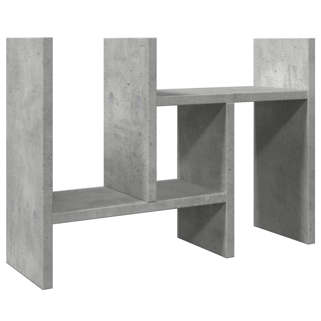 betonszürke szerelt fa asztali szervező 34,5 x 15,5 x 35,5 cm