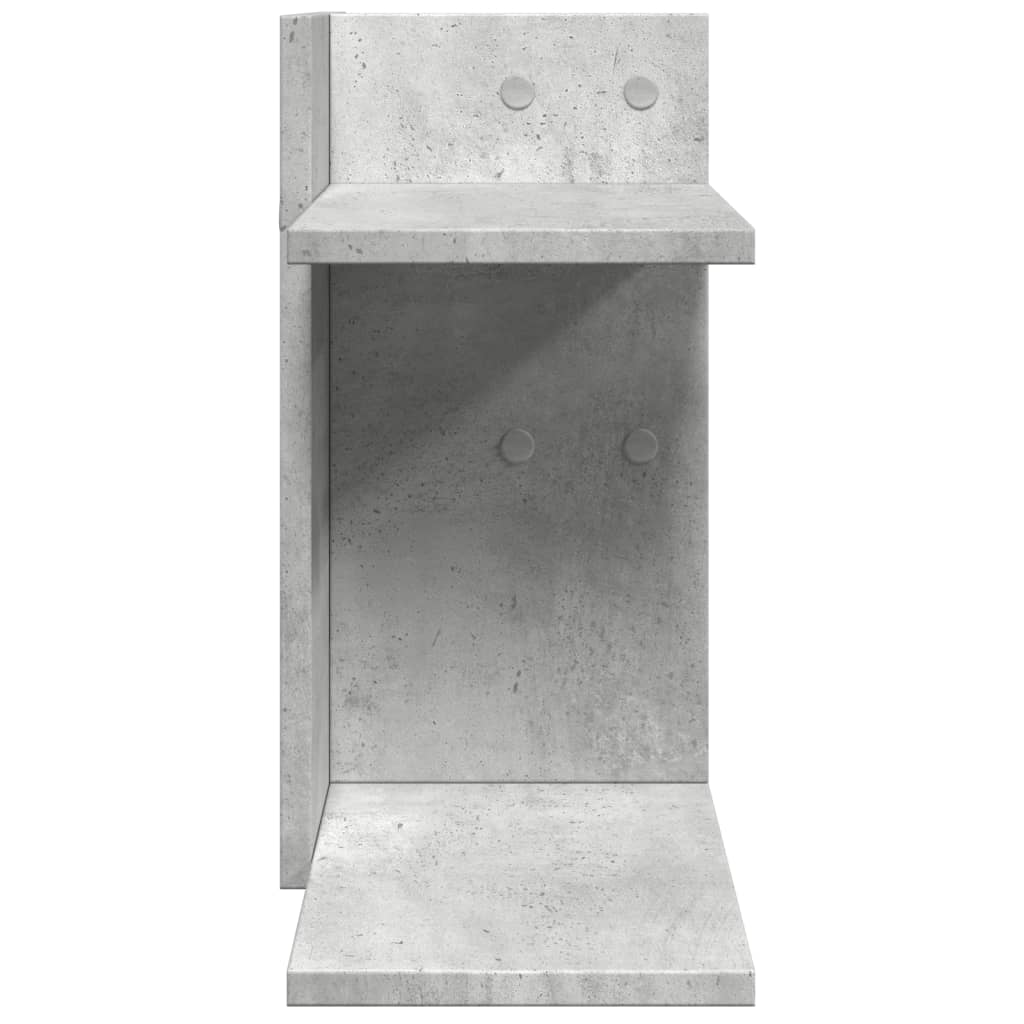 betonszürke szerelt fa asztali szervező 42 x 21,5 x 42 cm