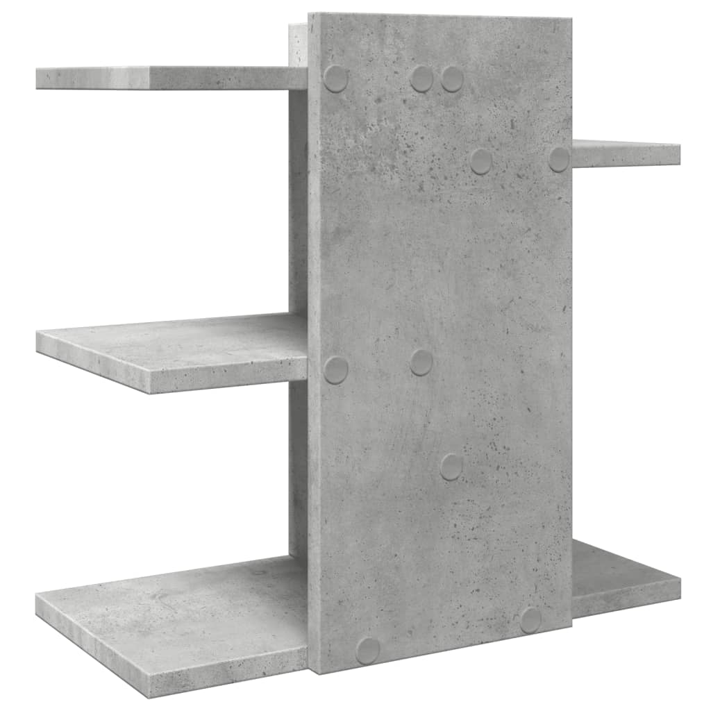 betonszürke szerelt fa asztali szervező 42 x 21,5 x 42 cm