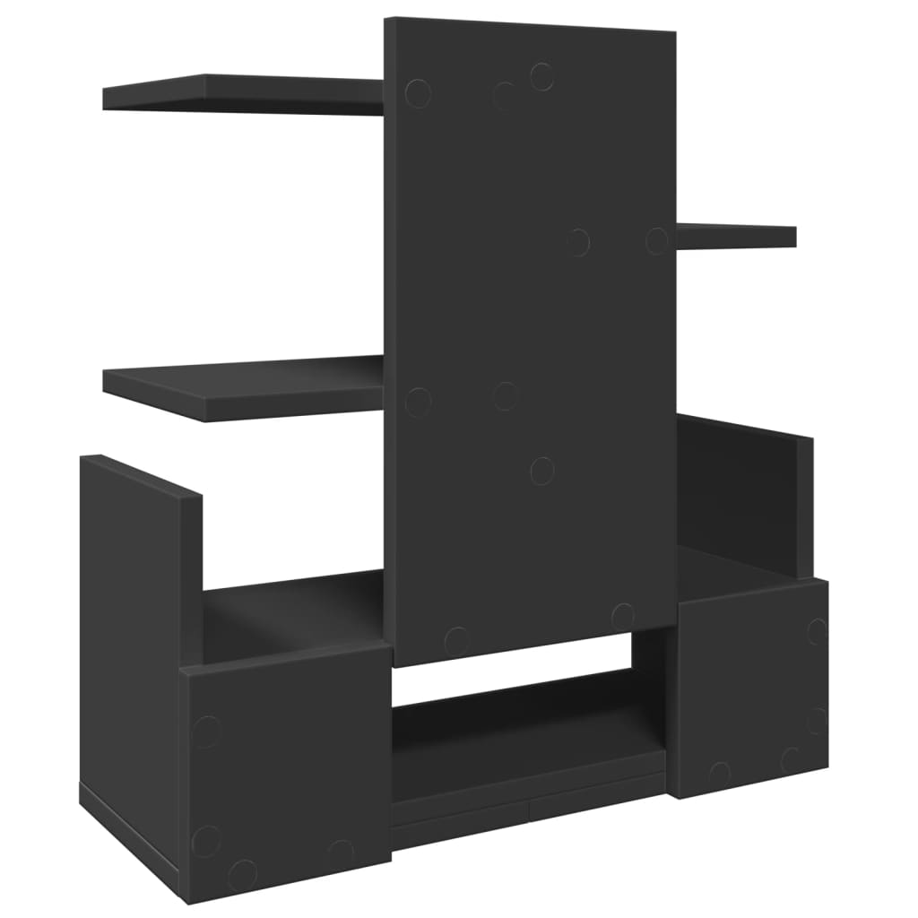 fekete szerelt fa asztali szervező 49 x 20 x 52,5 cm