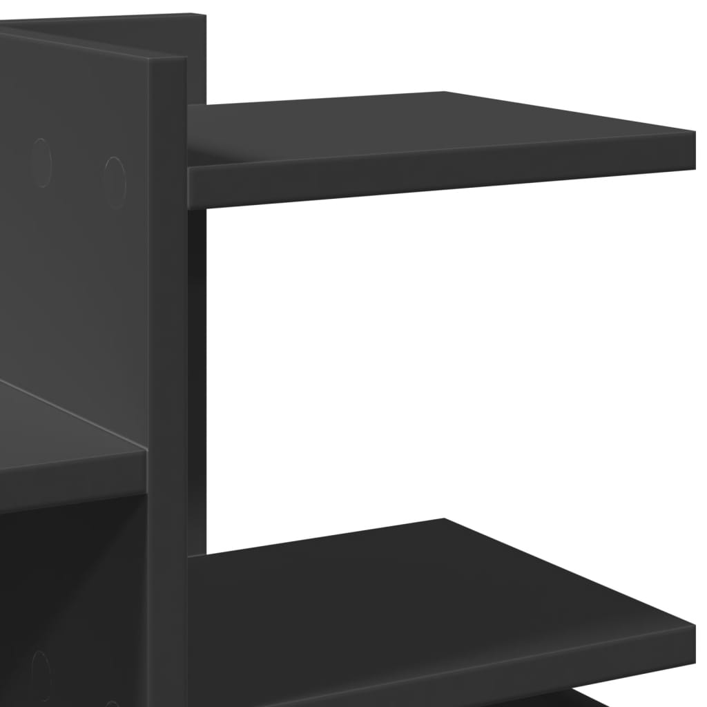 fekete szerelt fa asztali szervező 49 x 20 x 52,5 cm